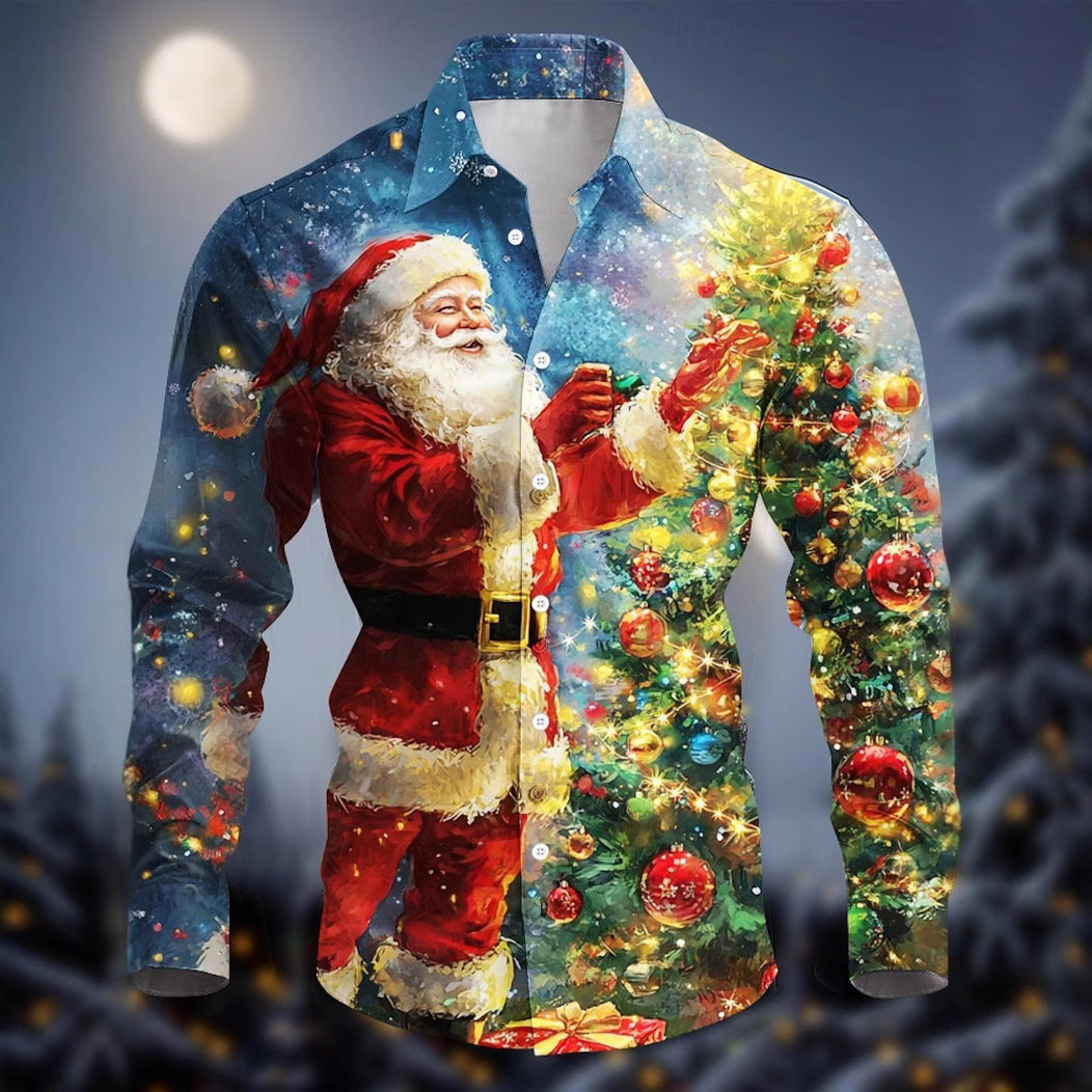 Fashion Personality 3D Digital Printing Men's Shirt