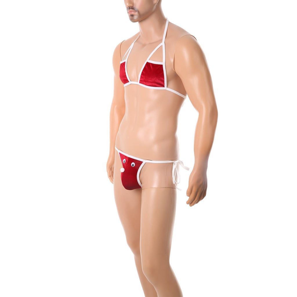 European And American Men's Christmas Adjustable Bow Thong