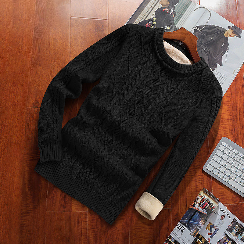 Slim-fit Twisted Thick Warm Bottoming sweatShirt