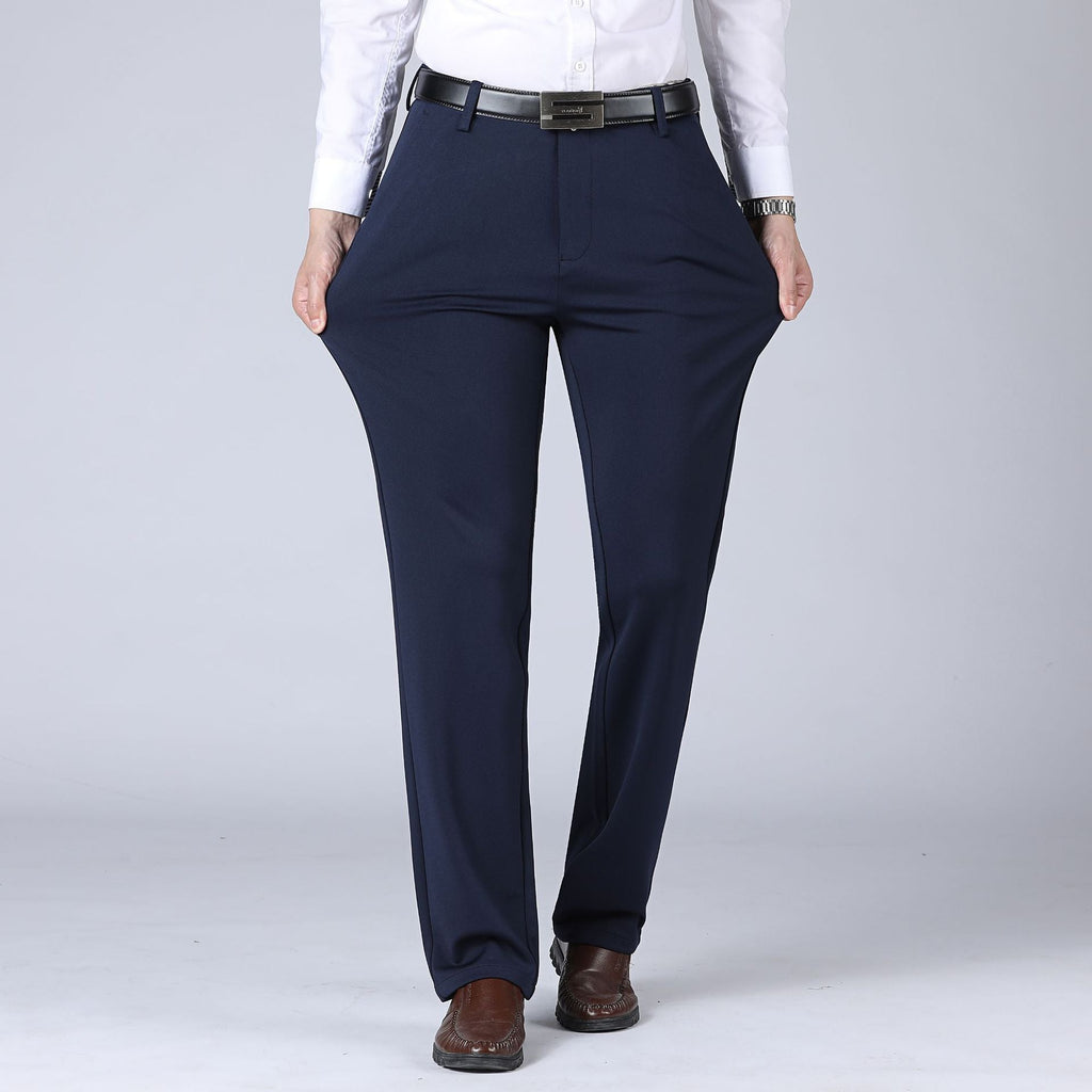 Autumn And Winter Thick High-elastic Fleece-lined Men's Pants