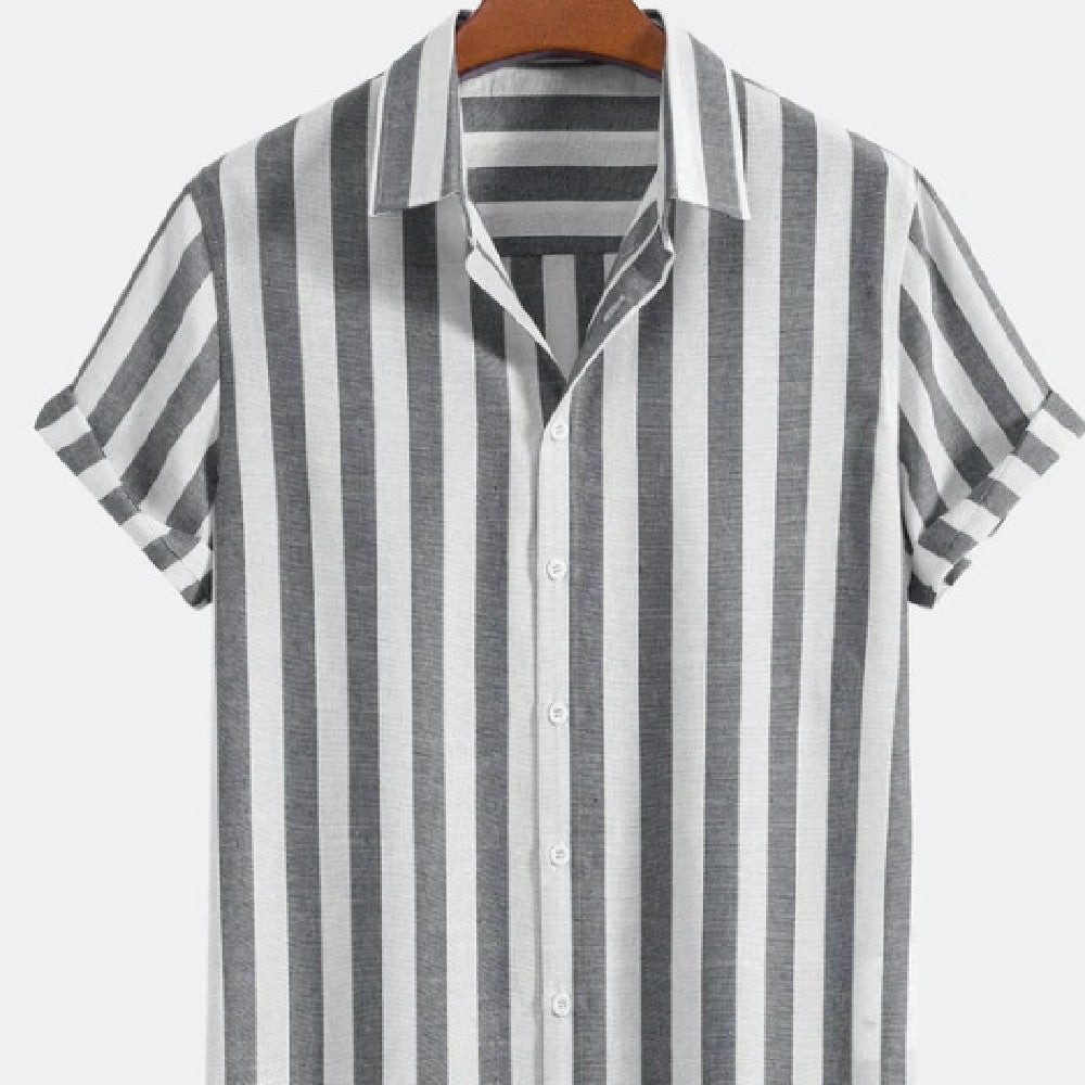 Fashionable Summer New Short-sleeved Printed Shirt For Men