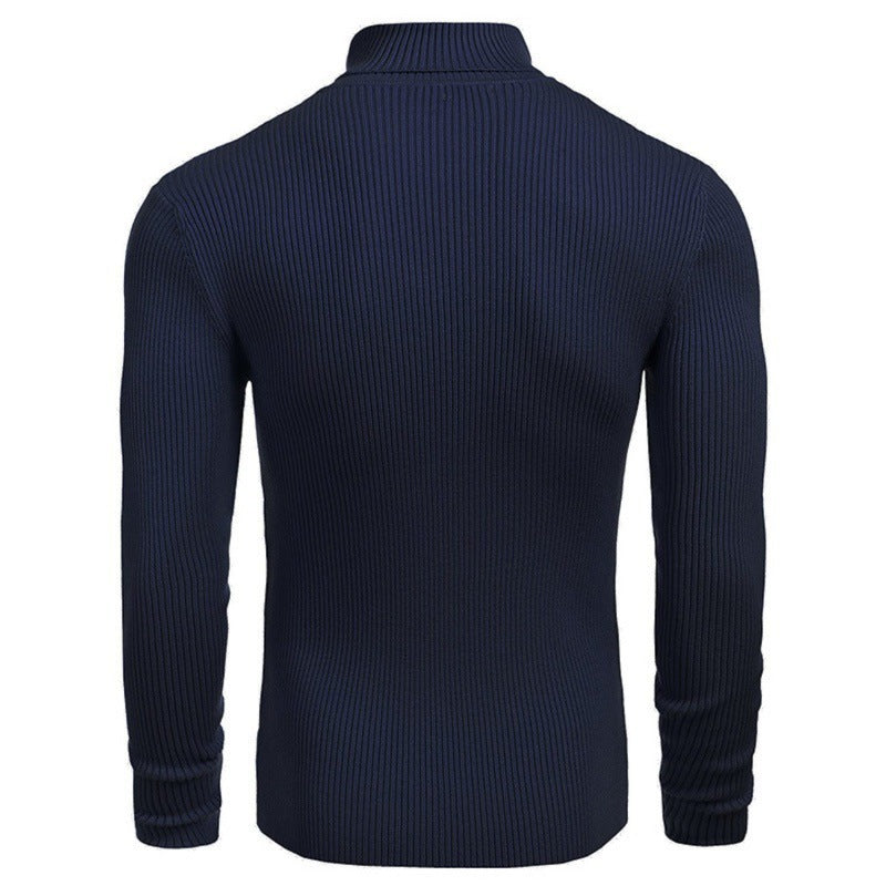 Autumn And Winter Men's Slim-fit High-neck Long-sleeved Sweater