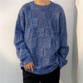 Winter Thickened Diamond Lattice Men's Loose Casual Sweater