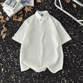 Summer Thin Section Traceless Half-sleeve Shirt Men's Korean Style