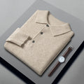 Polo Collar Men's Cashmere Shirt Collar Knitting sweater