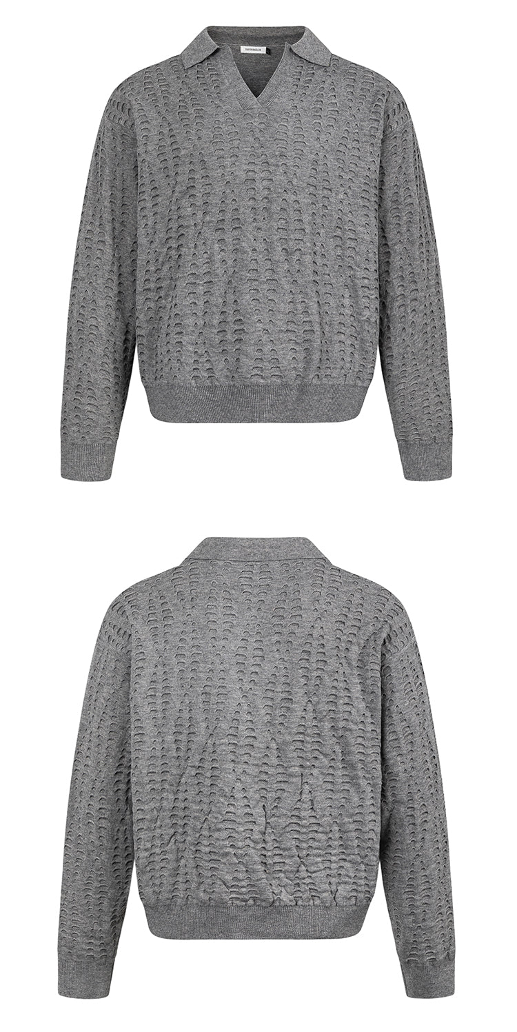 Fashion Ripped Design Retro Loose Sweater