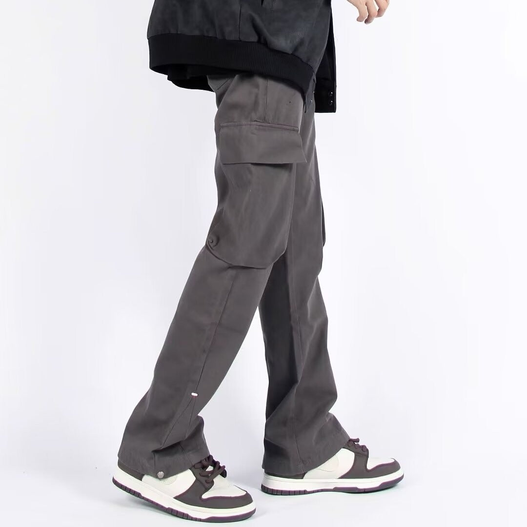 Straight-leg Floor-length Pants Trendy Brand Fashion Casual