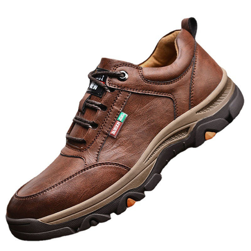Men's British Style Round Toe Leather Shoes
