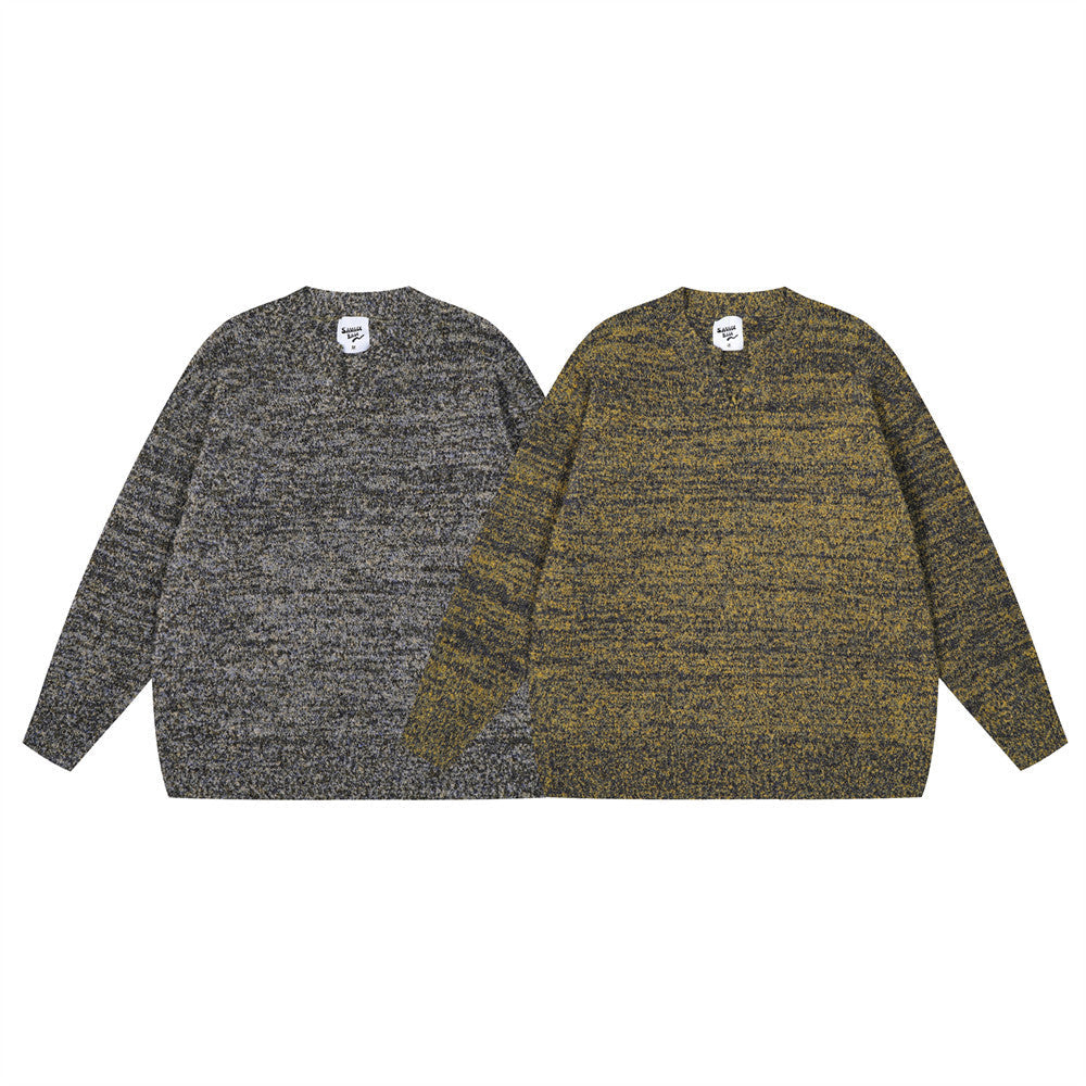 Fashion Jacquard Round Neck Sweater For Men