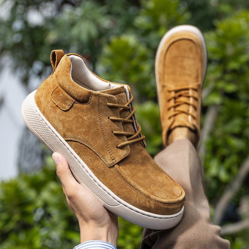 Young Men's Middle-top Casual Retro Work Shoes
