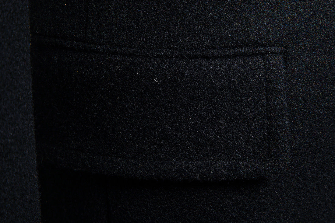 Men's Medium Length Oversized Woolen Coat