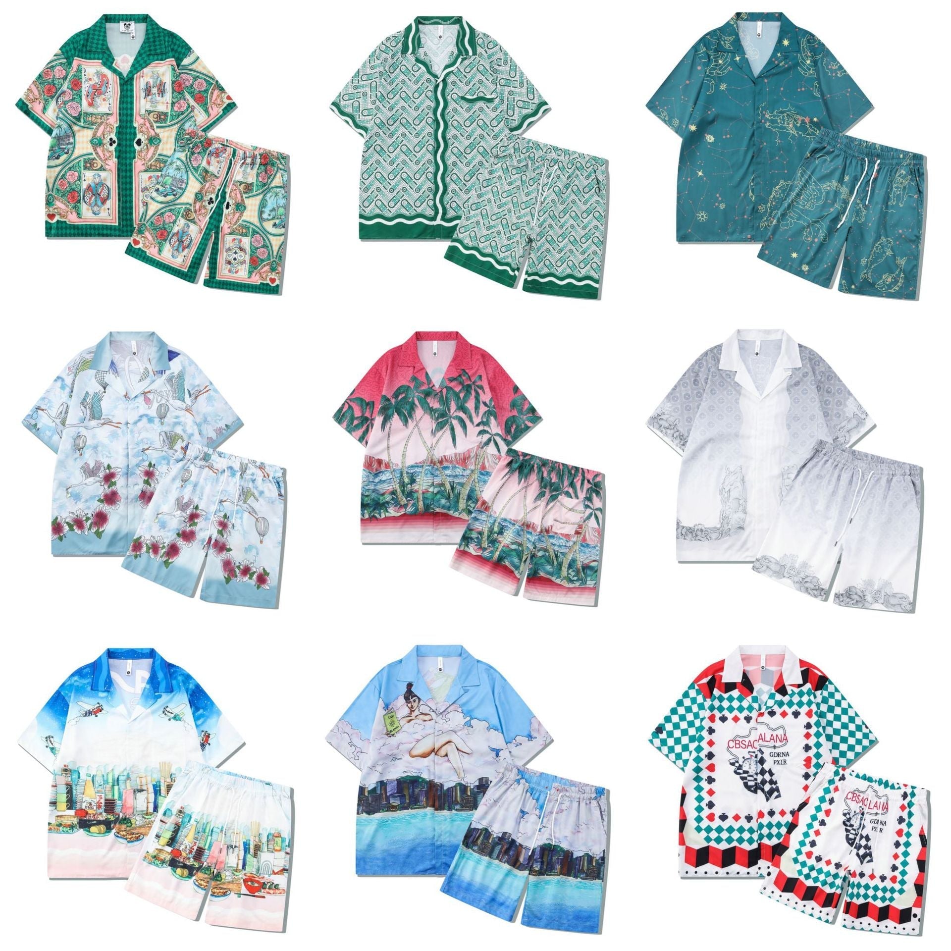 Retro Casual Short-sleeved Suit