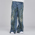 American Street Dirtyfit Heavy Industry Washed Distressed Wide Leg Jeans Design Sense