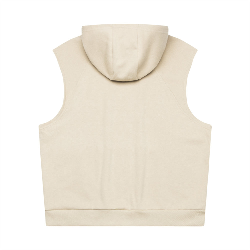 Street Hooded Vest Men's Fashionable Loose Sleeveless
