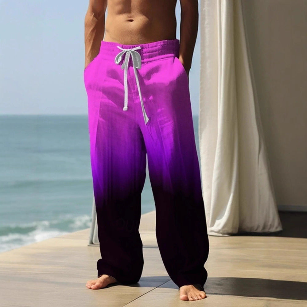 Men's 3D Printed Pants Trousers Outdoor Street Outdoor Polyester