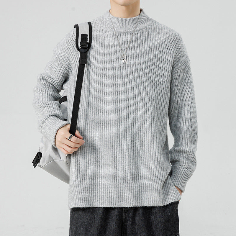 Half High Neck Sweater For Men