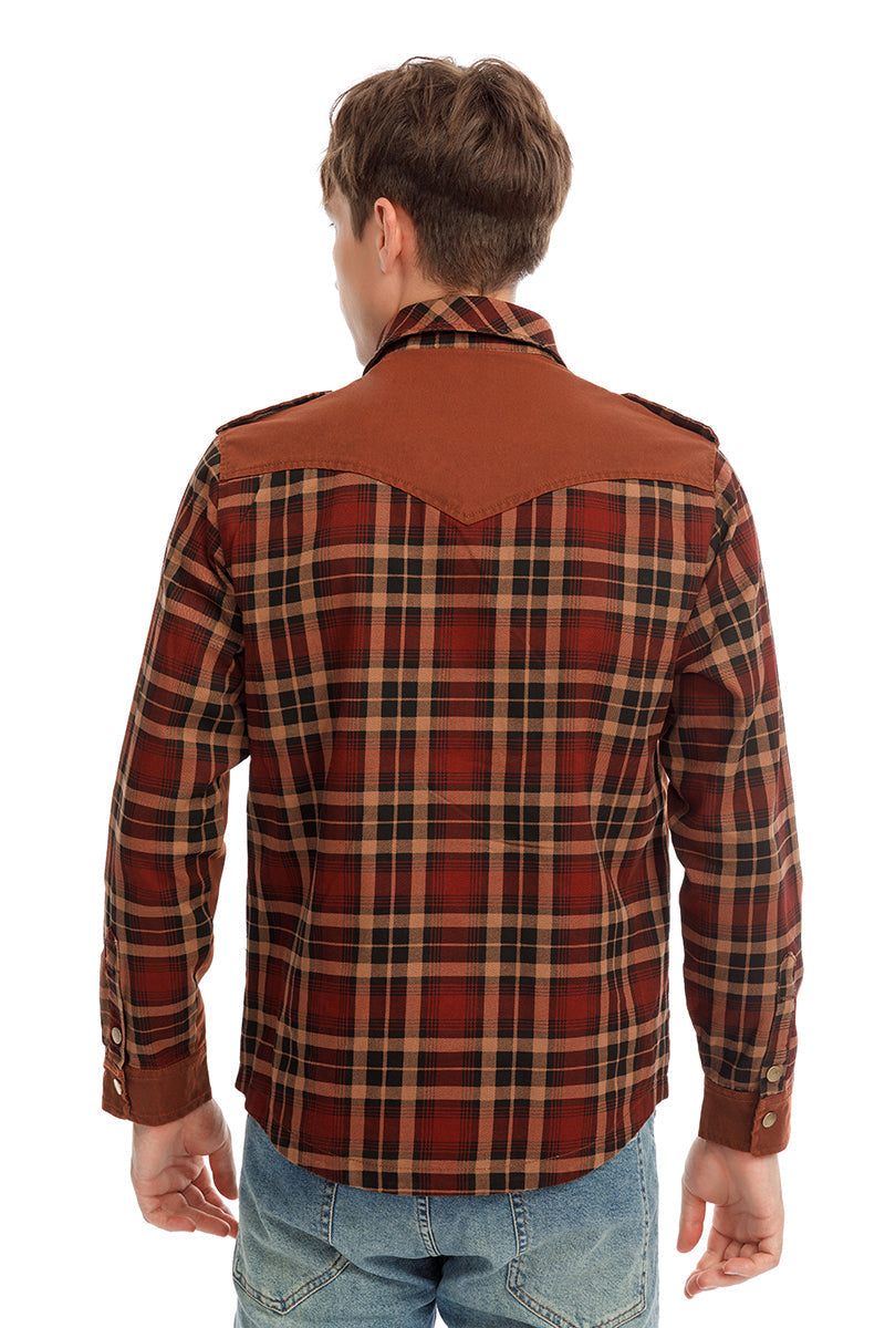 Men Plaid Casual Autumn Winter Jacket Men Slim Fit Jacket