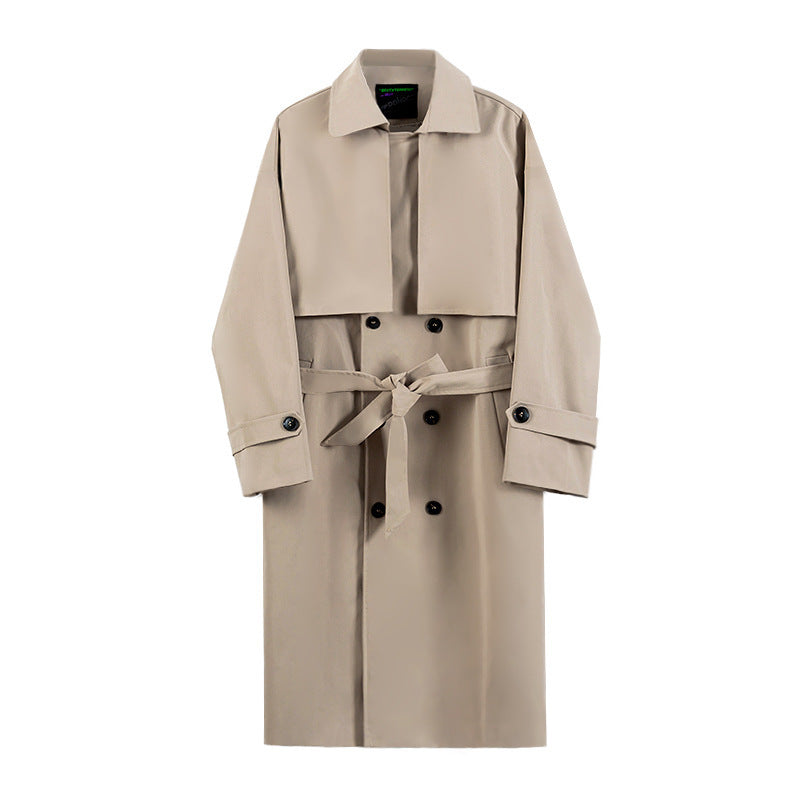 Men's Casual Mid-length Double-breasted Loose Coat