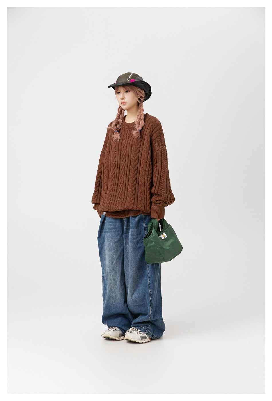 Japanese-style Retro Brocade Same Round Neck Sweater