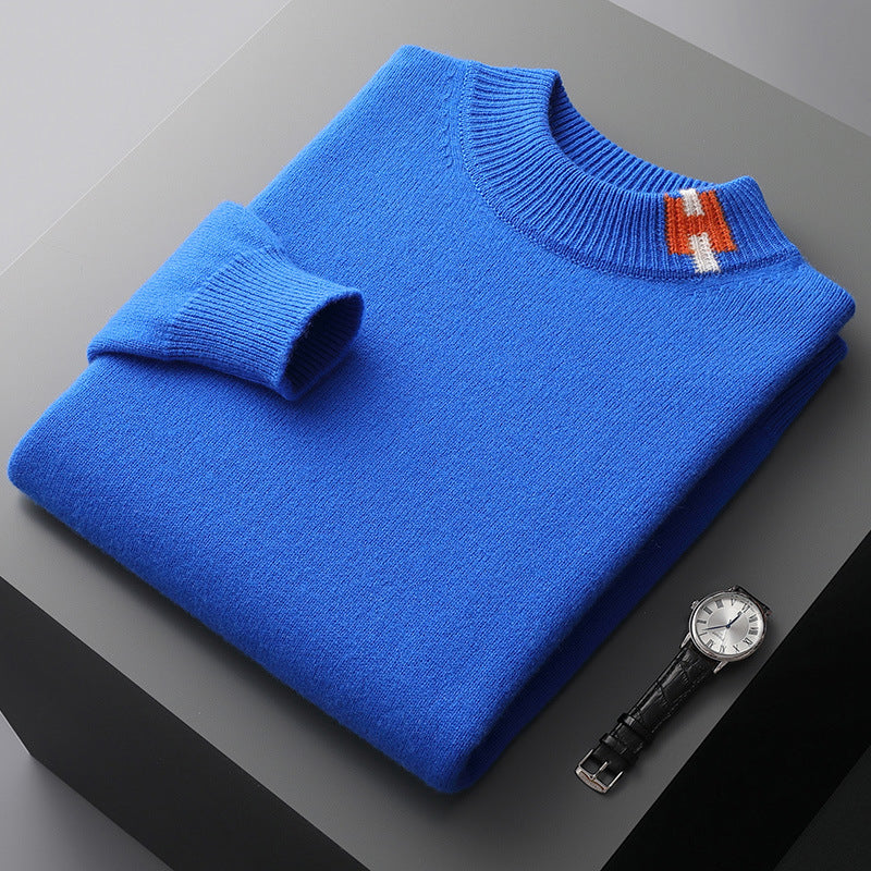 Jacquard Sweater Casual Trendy Knit Oversized Wool Base Shirt