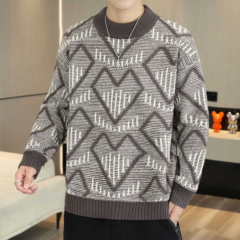 Men's Polyester Warm Sweater Winter