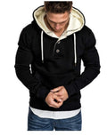 Patchwork Solid Color Hoodie