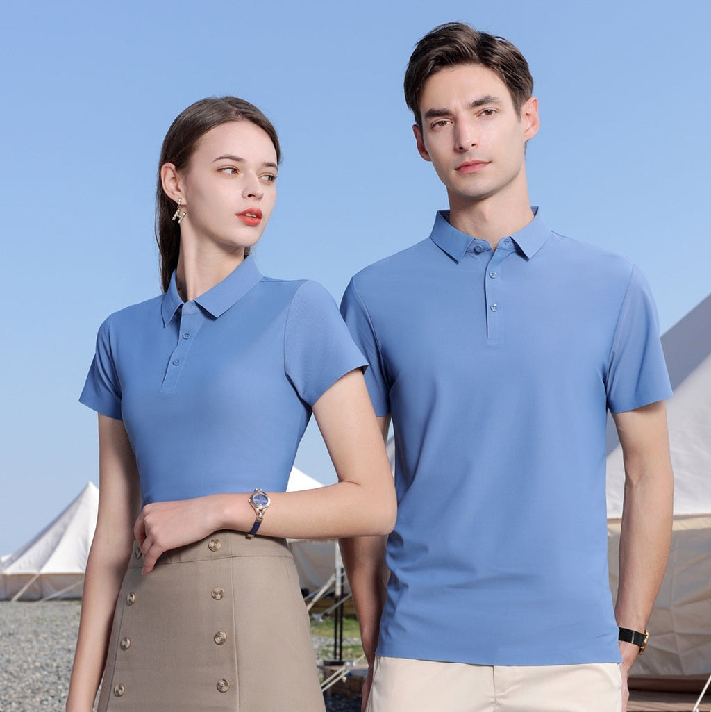 Ice Silk Seamless Cool Short Sleeve Polo