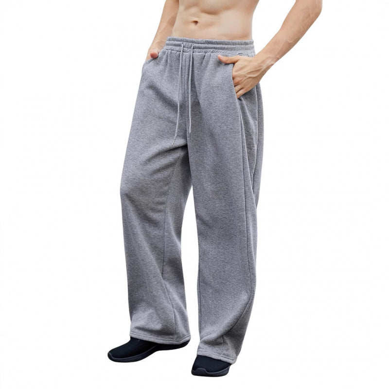 Men's Sweatpants Waist Drawstring Straight Loose Trousers