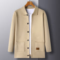 Cardigan Men's Knitted Turn-down Collar Coat Thin Loose Sweater