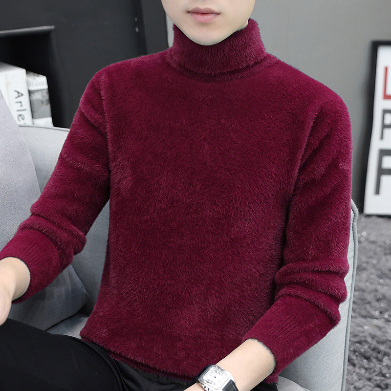 Mink High Collar Sweater Men's