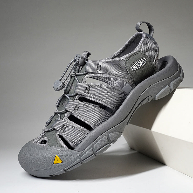 Men's Thick Bottom Toe Cap Beach Upstream Plus Size Outdoor Casual Shoes
