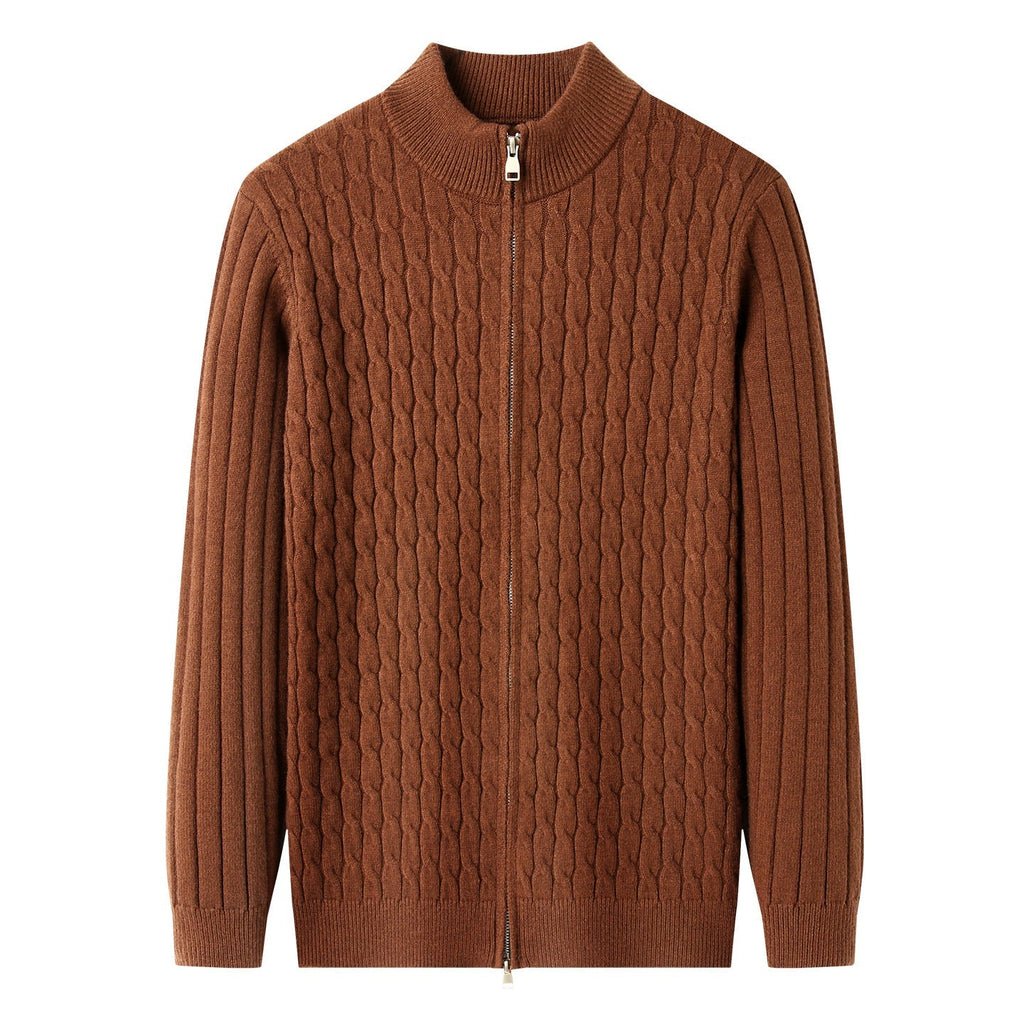 Fashion Autumn New Zipper Collar Sweater Men