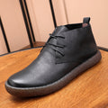 Vintage Distressed Soft Leather Rubber Sole Martin Boots