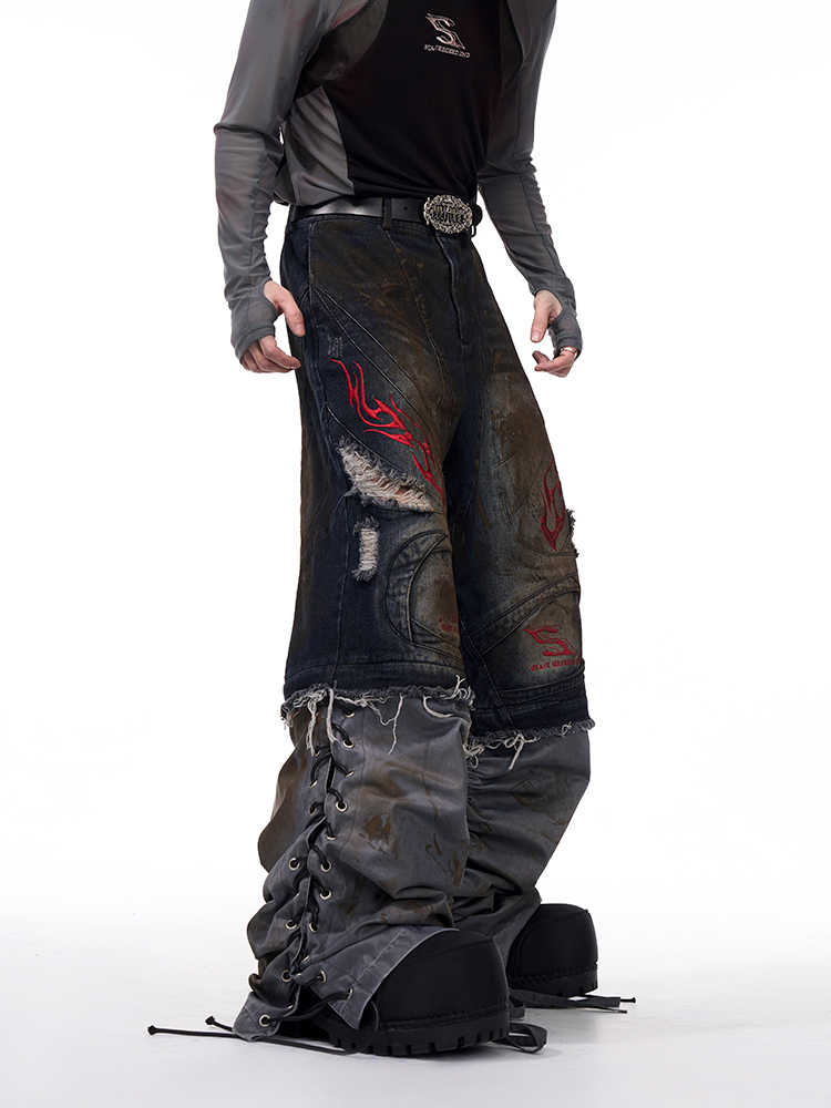 Men's Retro Jeans With Detachable Trouser Legs