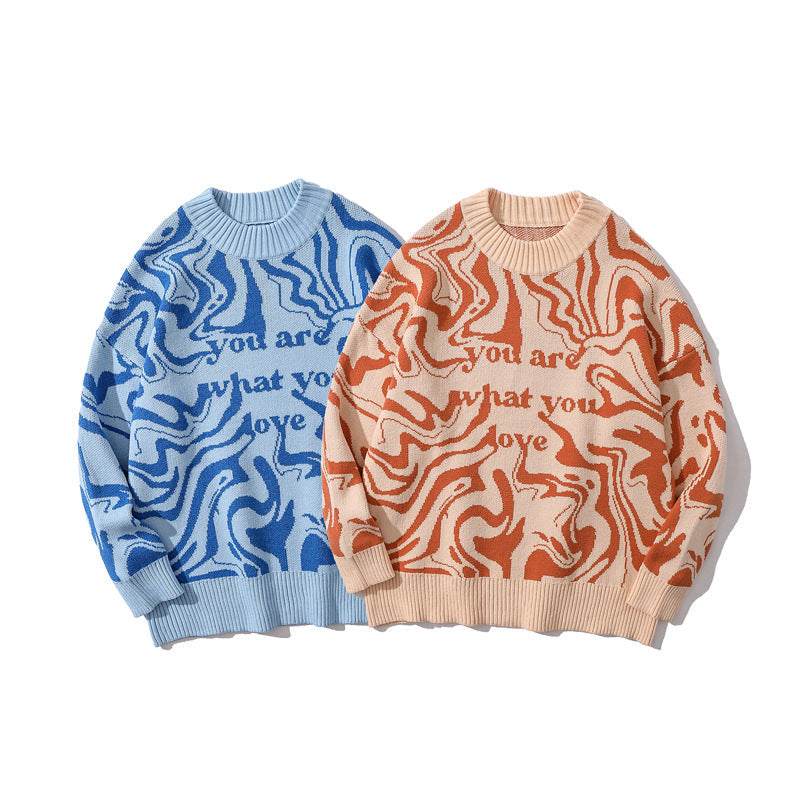 Sweater Men's New Hong Kong Style Warm Cotton Coat