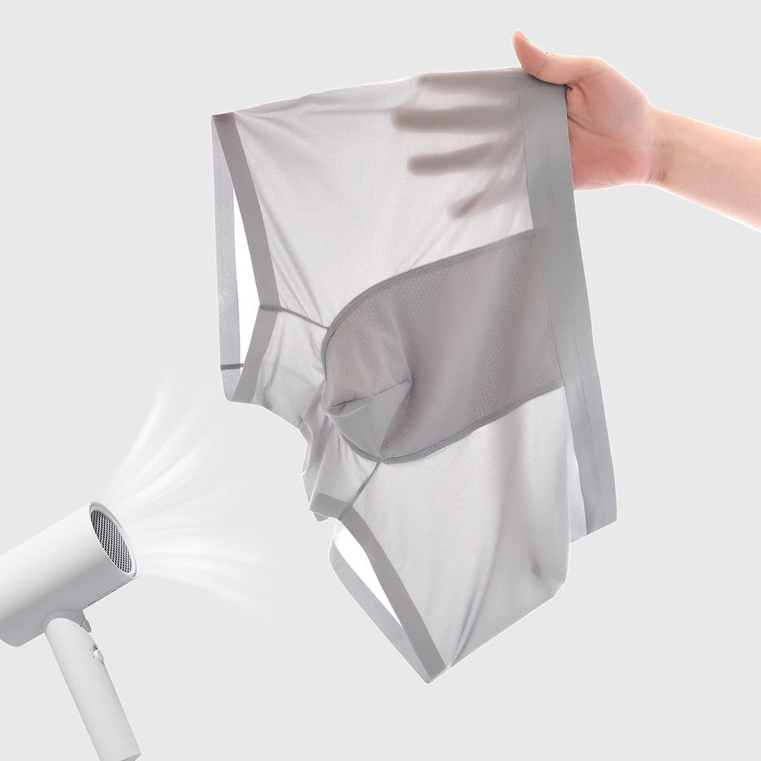 20D Nylon Seamless Quick-drying Boxer Briefs In Ice Silk Fabric