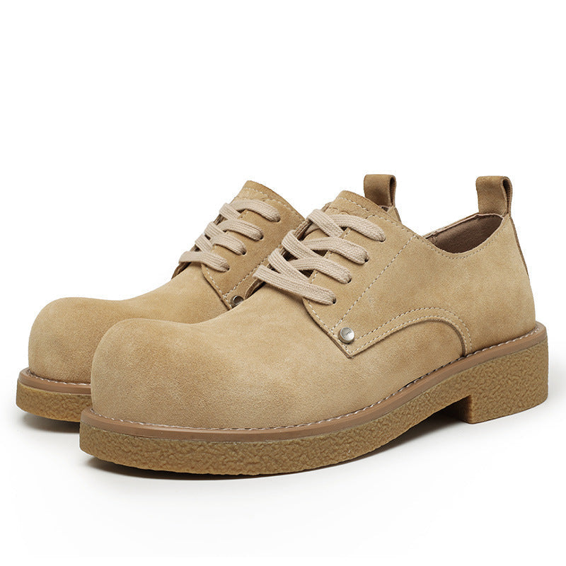 Casual Platform Height-increasing Martain Boots Big Head Derby Shoes British Style