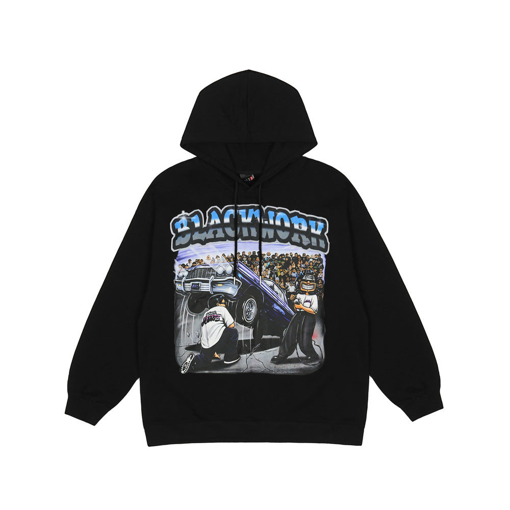 Men's European And American Fashion Brand Loose Hoodie Hip Hop Trendy Pullover
