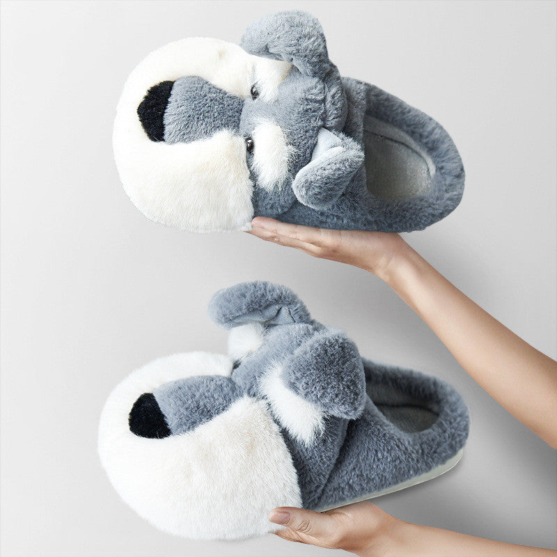 Boys Cotton Slippers Cute Bag With Winter Warm Indoor Non-slip Home Furnishing