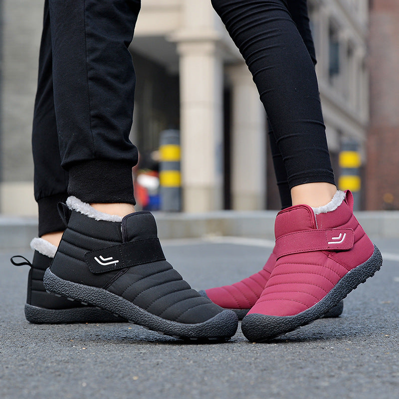 Men's Outdoor Winter High Top Cotton Shoes With Velvet And Thick