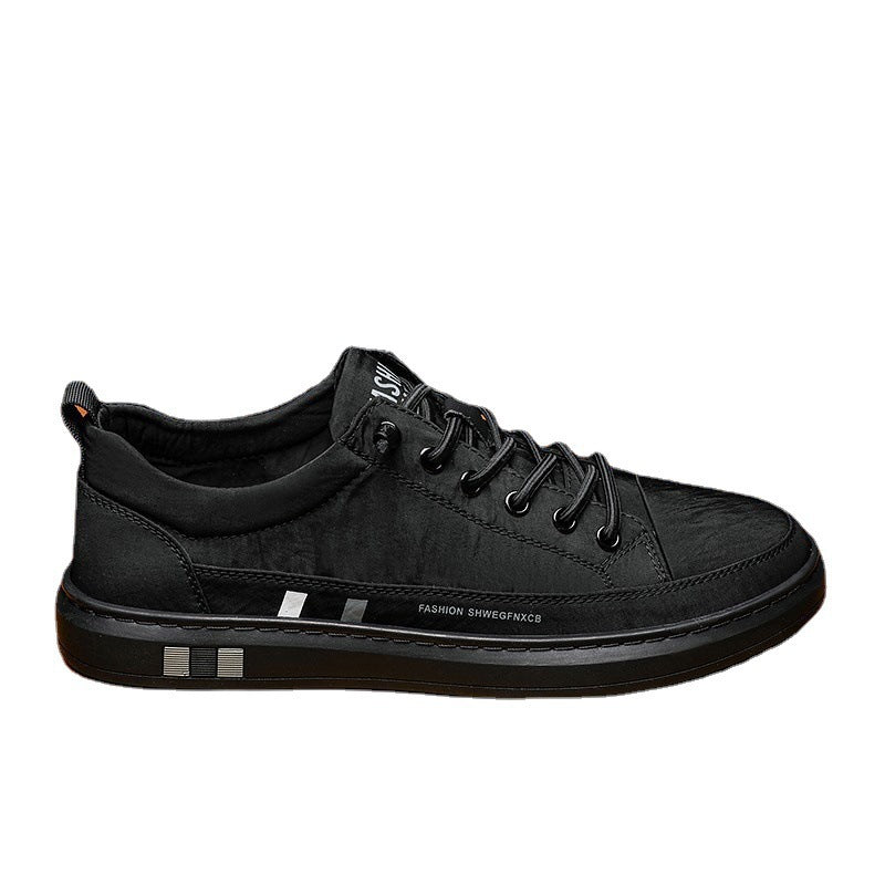 Breathable Ice Silk Cloth Casual Shoes Pure Color Tied Casual And Comfortable Low Top Sneaker