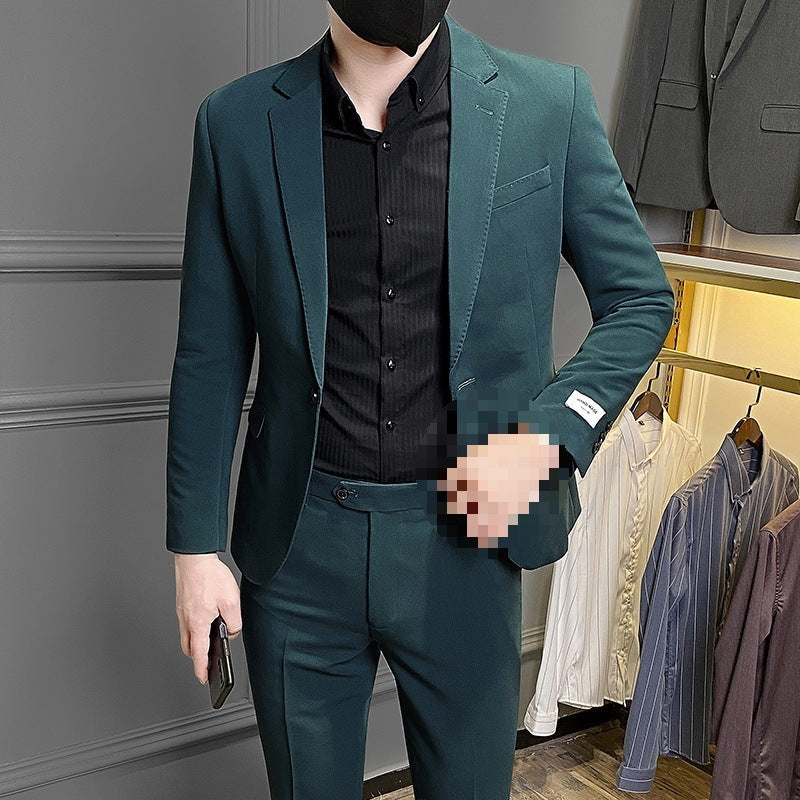 Men's Korean-style Slim Fit Business Casual Suit