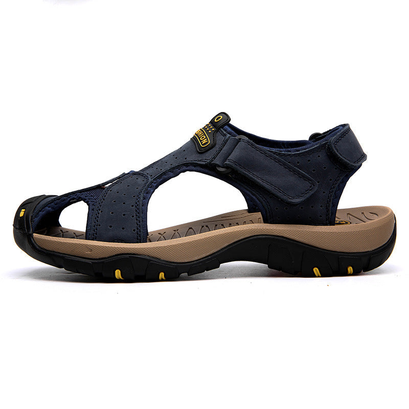 Cowhide Cross-border Large Size Men's Shoes Outdoor Wading Beach Shoes