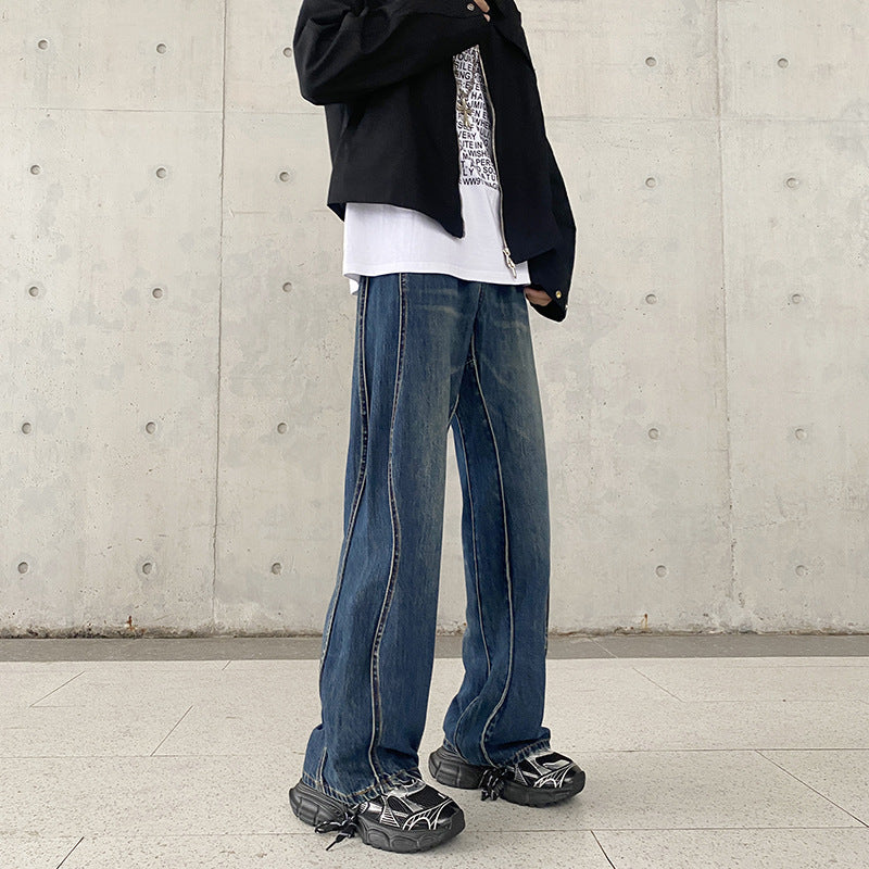 Men's Loose Straight Wide-leg Pants