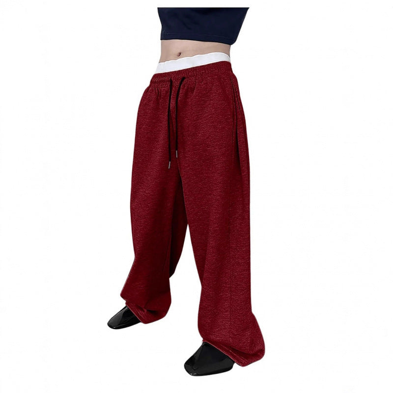 Men's Sweatpants Waist Drawstring Straight Loose Trousers