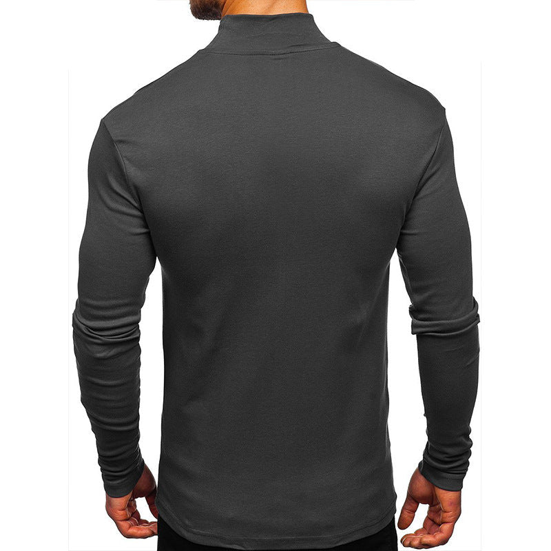 Men's AutumnWinter Thickened Warm High-Neck Long-Sleeve