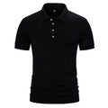 Men's Sunken Stripe Lapel Short Sleeve t-shirt