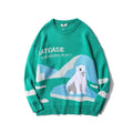 Ins Street Retro Polar Bear Pattern Sweater