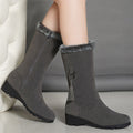 Long Furry Mouth Fleece-lined Martin Boots Autumn And Winter New