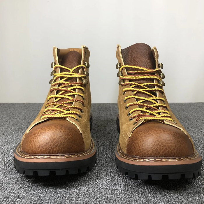 Autumn And Winter Men's Round Toe Fashion Casual Leather Shoes Martin Boots